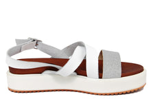 Carica l'immagine nel visualizzatore di Gallery, Sandali platform Donna in Pelle Bianco