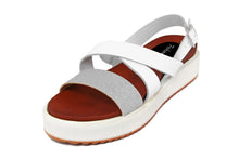 Carica l'immagine nel visualizzatore di Gallery, Sandali platform Donna in Pelle Bianco