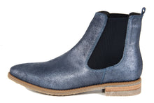 Carica l'immagine nel visualizzatore di Gallery, Stivaletto chelsea Donna in Pelle Blu
