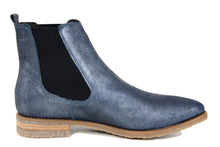 Carica l'immagine nel visualizzatore di Gallery, Stivaletto chelsea Donna in Pelle Blu