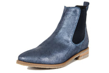 Carica l'immagine nel visualizzatore di Gallery, Stivaletto chelsea Donna in Pelle Blu