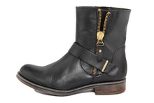 Carica l'immagine nel visualizzatore di Gallery, Stivaletto biker Donna in Pelle Nero