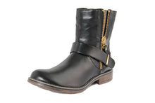 Carica l'immagine nel visualizzatore di Gallery, Stivaletto biker Donna in Pelle Nero