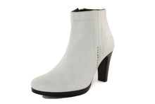 Carica l'immagine nel visualizzatore di Gallery, Stivaletto con tacco Donna in Pelle Grigio