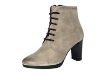 Carica l'immagine nel visualizzatore di Gallery, Stivaletto con tacco Donna in Pelle Beige