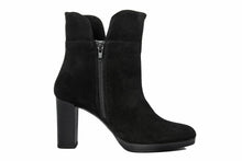Carica l'immagine nel visualizzatore di Gallery, Stivaletto con tacco Donna in Pelle Nero