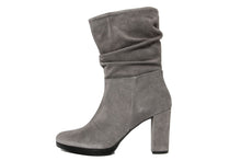 Carica l'immagine nel visualizzatore di Gallery, Stivaletto con tacco Donna in Pelle Grigio