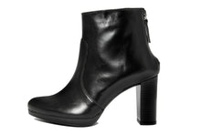 Carica l'immagine nel visualizzatore di Gallery, Stivaletto con tacco Donna in Pelle Nero