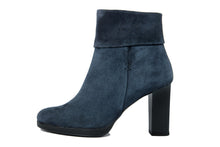 Carica l'immagine nel visualizzatore di Gallery, Stivaletto con tacco Donna in Pelle Blu