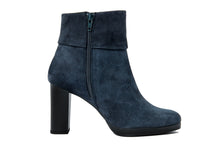 Carica l'immagine nel visualizzatore di Gallery, Stivaletto con tacco Donna in Pelle Blu