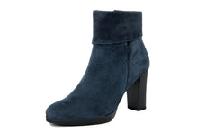 Carica l'immagine nel visualizzatore di Gallery, Stivaletto con tacco Donna in Pelle Blu