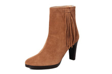 Carica l'immagine nel visualizzatore di Gallery, Stivaletto con tacco Donna in Pelle Cuoio