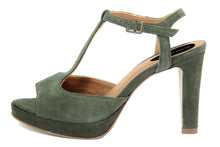 Carica l'immagine nel visualizzatore di Gallery, Sandali con tacco Donna In Pelle Verde