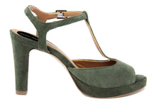 Carica l'immagine nel visualizzatore di Gallery, Sandali con tacco Donna In Pelle Verde