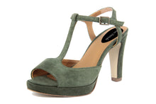Carica l'immagine nel visualizzatore di Gallery, Sandali con tacco Donna In Pelle Verde