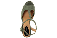 Carica l'immagine nel visualizzatore di Gallery, Sandali con tacco Donna In Pelle Verde