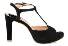Carica l'immagine nel visualizzatore di Gallery, Sandali con tacco Donna In Pelle Nero