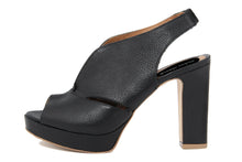 Carica l'immagine nel visualizzatore di Gallery, Sandali con tacco Donna In Pelle Nero