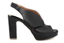 Carica l'immagine nel visualizzatore di Gallery, Sandali con tacco Donna In Pelle Nero