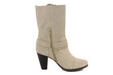 Carica l'immagine nel visualizzatore di Gallery, Stivaletto con tacco Donna in Pelle Beige