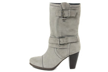 Carica l'immagine nel visualizzatore di Gallery, Stivaletto con tacco Donna in Pelle Grigio