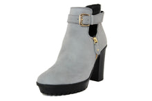 Carica l'immagine nel visualizzatore di Gallery, Stivaletto con tacco Donna in Pelle Grigio