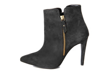 Carica l'immagine nel visualizzatore di Gallery, Stivaletto con tacco Donna in Pelle Nero