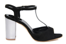 Carica l'immagine nel visualizzatore di Gallery, Sandali con tacco Donna In Pelle Nero