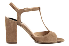Carica l'immagine nel visualizzatore di Gallery, Sandali con tacco Donna In Pelle Beige