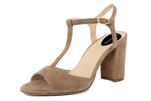 Carica l'immagine nel visualizzatore di Gallery, Sandali con tacco Donna In Pelle Beige