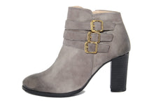 Carica l'immagine nel visualizzatore di Gallery, Stivaletto con tacco Donna in Pelle Grigio