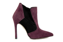 Carica l'immagine nel visualizzatore di Gallery, Stivaletto con tacco Donna in Pelle Bordeaux