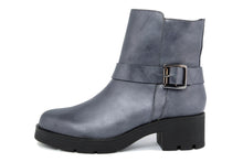 Carica l'immagine nel visualizzatore di Gallery, Stivaletto con tacco Donna in Pelle Blu