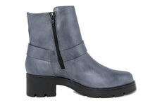 Carica l'immagine nel visualizzatore di Gallery, Stivaletto con tacco Donna in Pelle Blu