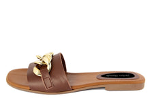 Carica l'immagine nel visualizzatore di Gallery, Sandali flat Donna colore Marrone