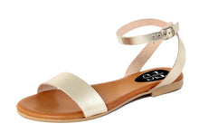 Carica l'immagine nel visualizzatore di Gallery, Sandalo flat Donna in Pelle Dorato