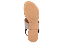 Carica l'immagine nel visualizzatore di Gallery, Sandalo Donna flat in pelle Marrone taupe