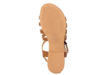 Carica l'immagine nel visualizzatore di Gallery, Sandalo Donna flat in pelle Cuoio