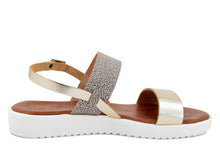 Carica l'immagine nel visualizzatore di Gallery, Sandalo Donna platform in pelle Dorato Bronzo
