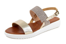 Carica l'immagine nel visualizzatore di Gallery, Sandalo Donna platform in pelle Dorato Bronzo