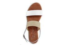 Carica l'immagine nel visualizzatore di Gallery, Sandalo Donna platform in pelle Bianco Dorato