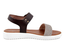 Carica l'immagine nel visualizzatore di Gallery, Sandalo Donna platform in pelle Marrone Taupe