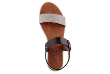 Carica l'immagine nel visualizzatore di Gallery, Sandalo Donna platform in pelle Marrone Taupe