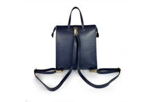 Carica l'immagine nel visualizzatore di Gallery, Borse Donna colore Blu in pelle Made in Italy