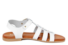 Carica l'immagine nel visualizzatore di Gallery, Sandali flat Donna in Pelle Bianco