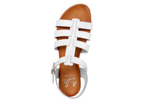 Carica l'immagine nel visualizzatore di Gallery, Sandali flat Donna in Pelle Bianco