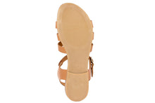 Carica l'immagine nel visualizzatore di Gallery, Sandali flat Donna in Pelle Cuoio