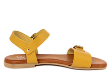 Carica l'immagine nel visualizzatore di Gallery, Sandali flat Donna in Pelle Giallo