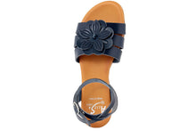 Carica l'immagine nel visualizzatore di Gallery, Sandali flat Donna in Pelle Blu