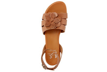 Carica l'immagine nel visualizzatore di Gallery, Sandali flat Donna in Pelle Cuoio